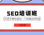 SEO培训班课程，手把手教你做出一个权重6的例站，价值8000元天风资源网，提供全网火热网站资源、培训资料、课程、创业教程天风资源网