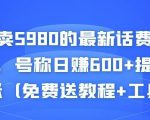 外面卖5980的最新话费代充项目，号称日赚600+提现秒到账（免费送教程+工具）天风资源网，提供全网火热网站资源、培训资料、课程、创业教程天风资源网