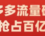 阿杰·拼多多流量破局:如何打黑标，爆款的思路，拼多多流量框架，快速抢占百亿流量天风资源网，提供全网火热网站资源、培训资料、课程、创业教程天风资源网