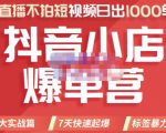 推易电商·2022年抖音小店爆单营，不直播、不拍短视频、日出1000单，暴力玩法天风资源网，提供全网火热网站资源、培训资料、课程、创业教程天风资源网
