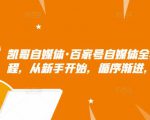 凯哥自媒体·百家号自媒体全套实战赚钱教程，从新手开始，循序渐进，系统的讲解天风资源网，提供全网火热网站资源、培训资料、课程、创业教程天风资源网