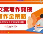 自媒体专业文案写作变现，月入10W+写作策略，教你从零开始学写作天风资源网，提供全网火热网站资源、培训资料、课程、创业教程天风资源网