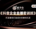 桔子会《抖音企业自播密训班》,把直播间打造成你的赚钱机器天风资源网,提供全网火热网站资源、培训资料、课程、创业教程天风资源网