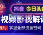嚴如意·中视频影视解说—掌握流量密码，自媒体运营创收，批量运营账号天风资源网，提供全网火热网站资源、培训资料、课程、创业教程天风资源网