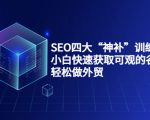 SEO四大“神补”训练营，小白快速获取可观的谷歌流量，轻松做外贸天风资源网，提供全网火热网站资源、培训资料、课程、创业教程天风资源网