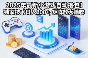 2025年最新小游戏自动撸包!独家技术日入2张+,矩阵放大躺賺【揭秘】天风资源网,提供全网火热网站资源、培训资料、课程、创业教程天风资源网