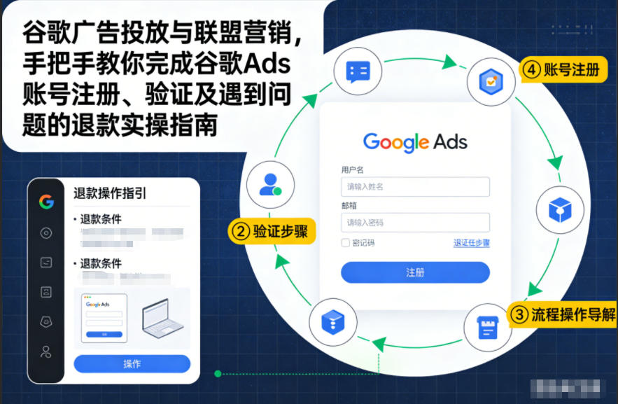 谷歌广告投放与联盟营销，手把手教你完成谷歌Ads账号注册、验证及遇到问题的退款实操指南天风资源网，提供全网火热网站资源、培训资料、课程、创业教程、虚拟资料、电商网站天风资源网