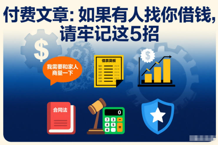 付费文章:如果有人找你借钱,请牢记这5招