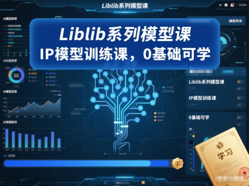 Liblib系列模型课，IP模型训练课，0基础可学天风资源网，提供全网火热网站资源、培训资料、课程、创业教程、虚拟资料、电商网站天风资源网