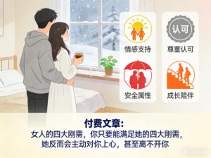 付费文章：女人的四大刚需，你只要能满足她的四大刚需，她反而会主动对你上心，甚至离不开你天风资源网，2026年精选热门网站资源、培训资料、虚拟资料、创业教程天风资源网