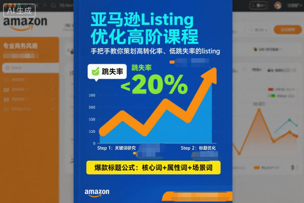 亚马逊Listing优化高阶课程，手把手教你策划高转化率、低跳失率的listing天风资源网，提供全网火热网站资源、培训资料、课程、创业教程天风资源网