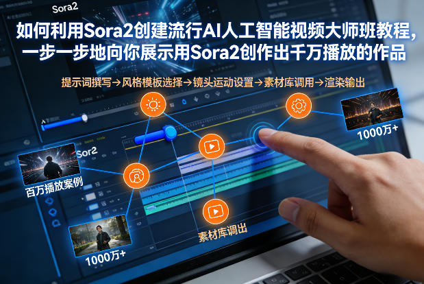 如何利用Sora2创建流行AI人工智能视频大师班，一步一步地向你展示用Sora2创作出千万播放的作品-天风资源网