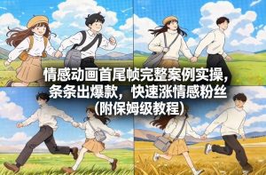 情感动画首尾帧完整案例实操，条条出爆款，快速涨情感粉丝（附保姆级教程）-天风资源网