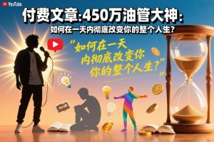 付费文章：450万油管大神：如何在一天内彻底改变你的整个人生？-天风资源网