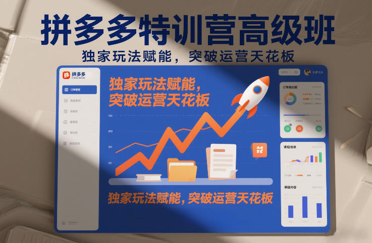 拼多多特训营高阶班，独家玩法赋能，突破运营天花板（更新26年1月）-天风资源网