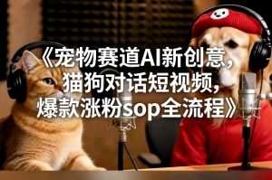 宠物赛道AI新创意，猫狗对话短视频，爆款涨粉sop全流程-天风资源网