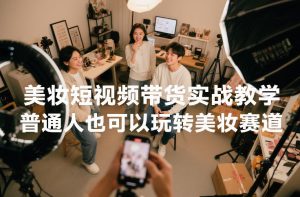美妆短视频带货实战教学，普通人也可以玩转美妆赛道-天风资源网