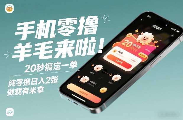 手机零撸薅羊毛来啦！20秒搞定一单，纯零撸日入2张，做就有米拿【揭秘】-天风资源网