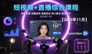 短视频+直播综合课程,审核新规-流量结构-搜索联动-核心算法-推流细节【更新】-天风资源网