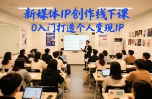 新媒体IP创作线下课，0入门打造个人变现IP-天风资源网
