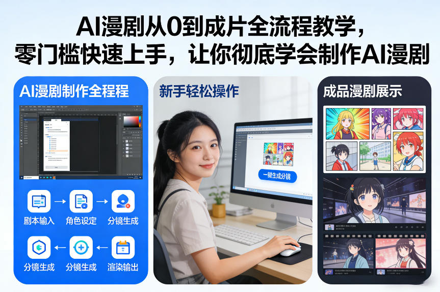 AI漫剧从0到成片全流程教学，零门槛快速上手，让你彻底学会制作AI漫剧【保姆级教程】-天风资源网