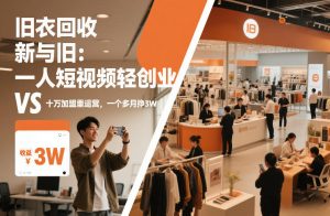旧衣回收“新”与“旧”:一人短视频轻创业,VS十万加盟重运营,一个多月挣3W【揭秘】-天风资源网