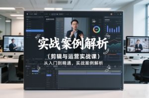 剪辑与运营实战课，从入门到精通，实战案例解析（更新2026）-天风资源网