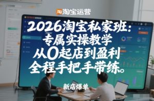 2026淘宝私家班:专属实操教学,从0起店到盈利,全程手把手带练-天风资源网