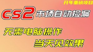CS2市场自动捡漏项目,无需电脑操作,无需进入游戏,当天见效果,支持任何形式验证【揭秘】-天风资源网