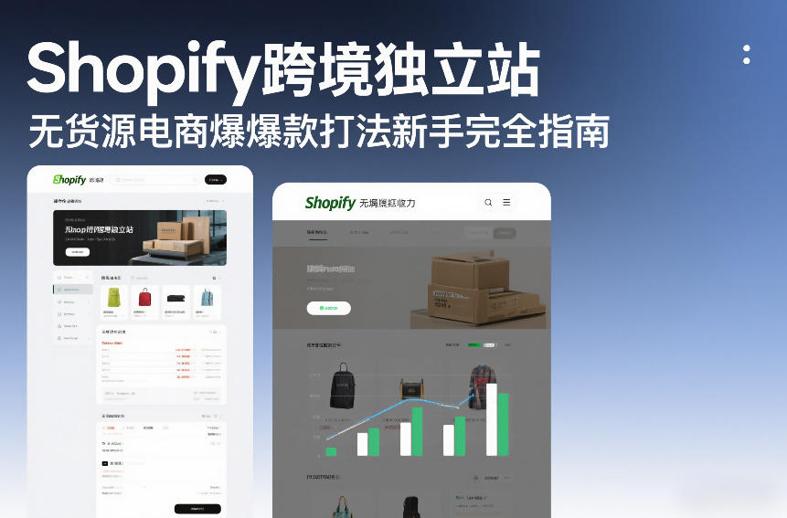 Shopify跨境独立站无货源电商爆款打法新手完全指南-天风资源网