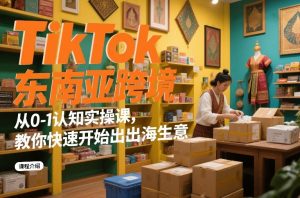 TikTok东南亚跨境从0-1认知实操课,教你快速开始出海生意-天风资源网