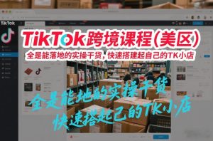TikTok跨境课程(美区),全是能落地的实操干货,快速搭建起自己的TK小店-天风资源网