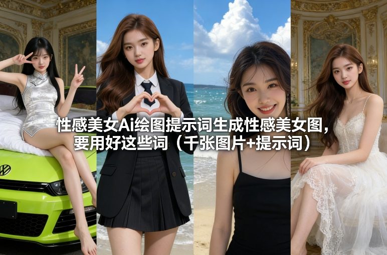 性感美女Ai绘图提示词生成性感美女图，要用好这些词（千张图片+提示词）-天风资源网