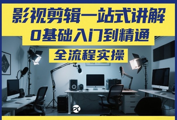 影视剪辑一站式讲解，0基础入门到精通，全流程实操-天风资源网