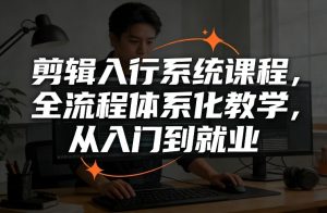 剪辑入行系统课程，全流程体系化教学，从入门到就业-天风资源网