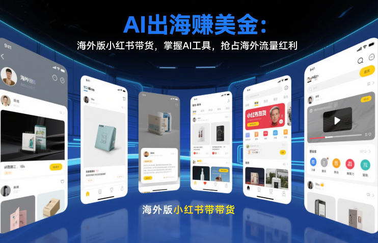 AI出海賺美金：海外版小红书带货，掌握AI工具，抢占海外流量红利（更新2026）-天风资源网