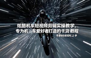 炫酷机车短视频剪辑实操教学，专为机车爱好者打造的干货教程，零基础也能轻松上手-天风资源网