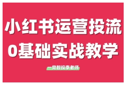 小红书运营投流，小红书广告投放从0到1的实战课，学完即可开始投放（更新26年）-天风资源网