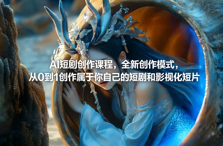 AI短剧创作课程，全新创作模式，从0到1创作属于你自己的短剧和影视化短片-天风资源网