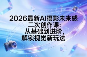 2026最新AI摄影未来感二次创作课：从基础到进阶，解锁视觉新玩法-天风资源网