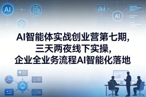 AI智能体实战创业营第七期,三天两夜线下实操,企业全业务流程AI智能化落地(26年1月20-22号)-天风资源网