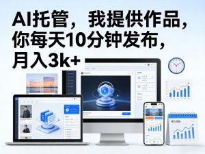 公众号AI托管，我提供作品，你每天10分钟发布，月入3k+【揭秘】-天风资源网
