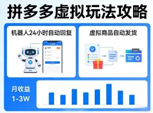没人告诉你的拼多多虚拟玩法,机器人回复+发货,月搞1-3W【揭秘】-天风资源网