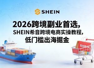 2026跨境副业首选,SHEIN希音跨境电商实操教程,低门槛出海掘金-天风资源网