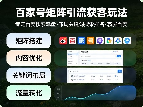百家号矩阵引流获客玩法，专吃百度搜索流量，布局关键词搜索排名，霸屏百度-天风资源网