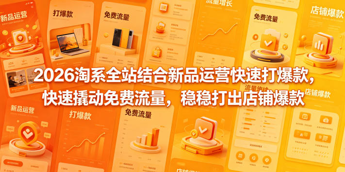 2026淘系全站结合新品运营快速打爆款，快速撬动免费流量，稳稳打出店铺爆款（更新5月12日）-天风资源网
