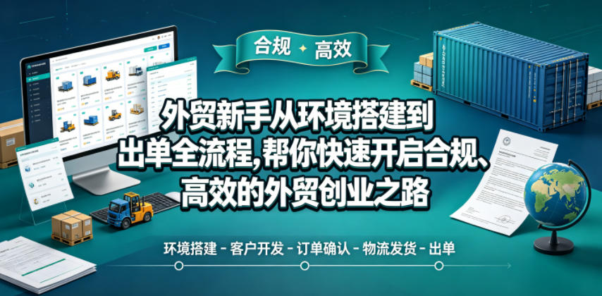 外贸新手从环境搭建到出单全流程，帮你快速开启合规、高效的外贸创业之路-天风资源网