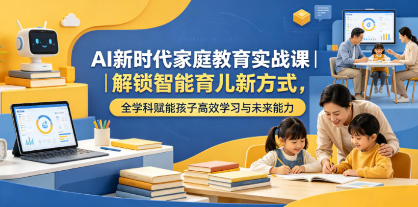 AI新时代家庭教育实战课｜解锁智能育儿新方式，全学科赋能孩子高效学习与未来能力-天风资源网