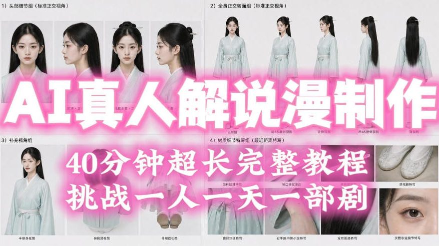 2026年AI真人解说漫剧自动批量化制作教程，40分钟超长完整，自动批量化制作，挑战一人一天一部剧！-天风资源网