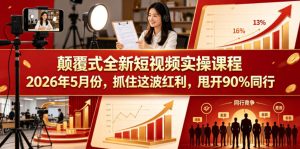 颠覆式全新短视频实操课程，抓住这波红利，甩开90%同行（更新2026年7月份）-天风资源网